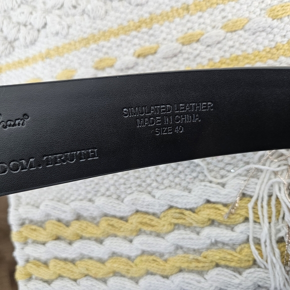 Robert Graham Simulated Leather Black Belt Size 40 - Picture 5 of 5